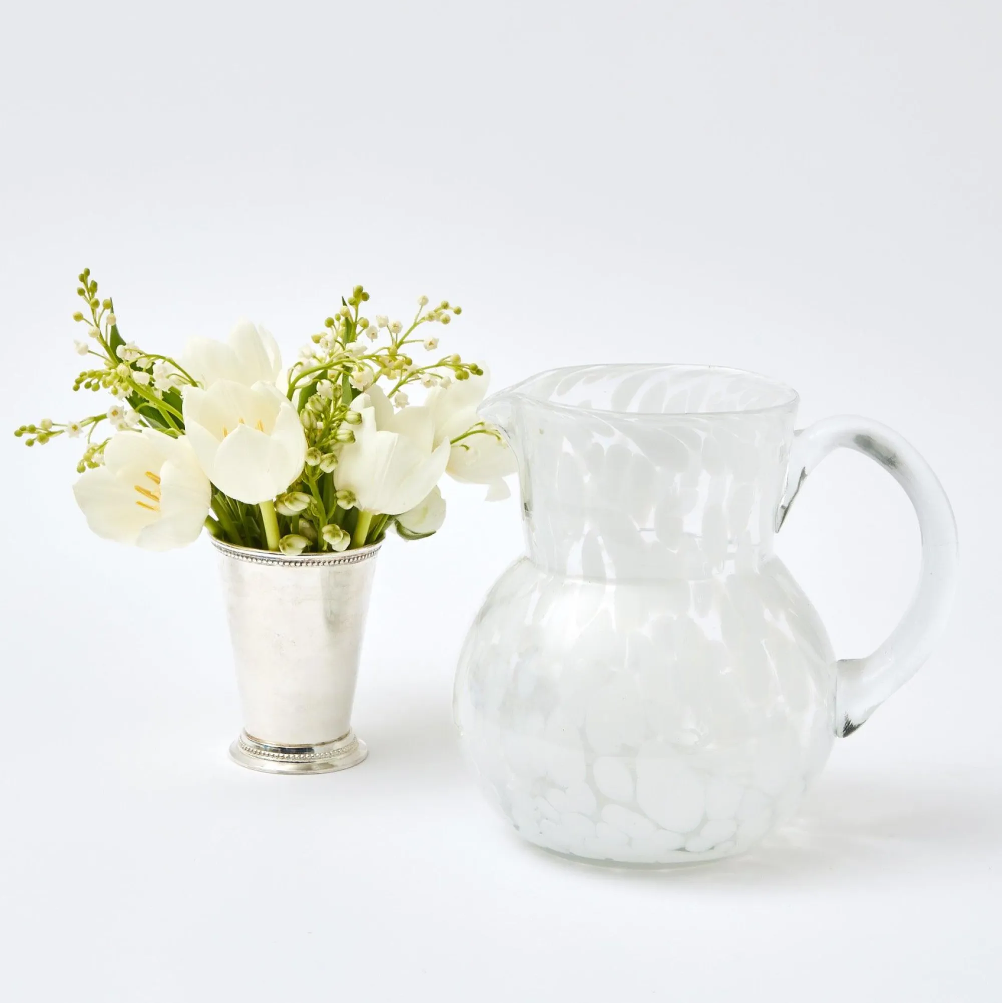 dappled_white_glasses__ju_3-2.webp Flash Sale Dappled White Glasses & Jug Set Glasses