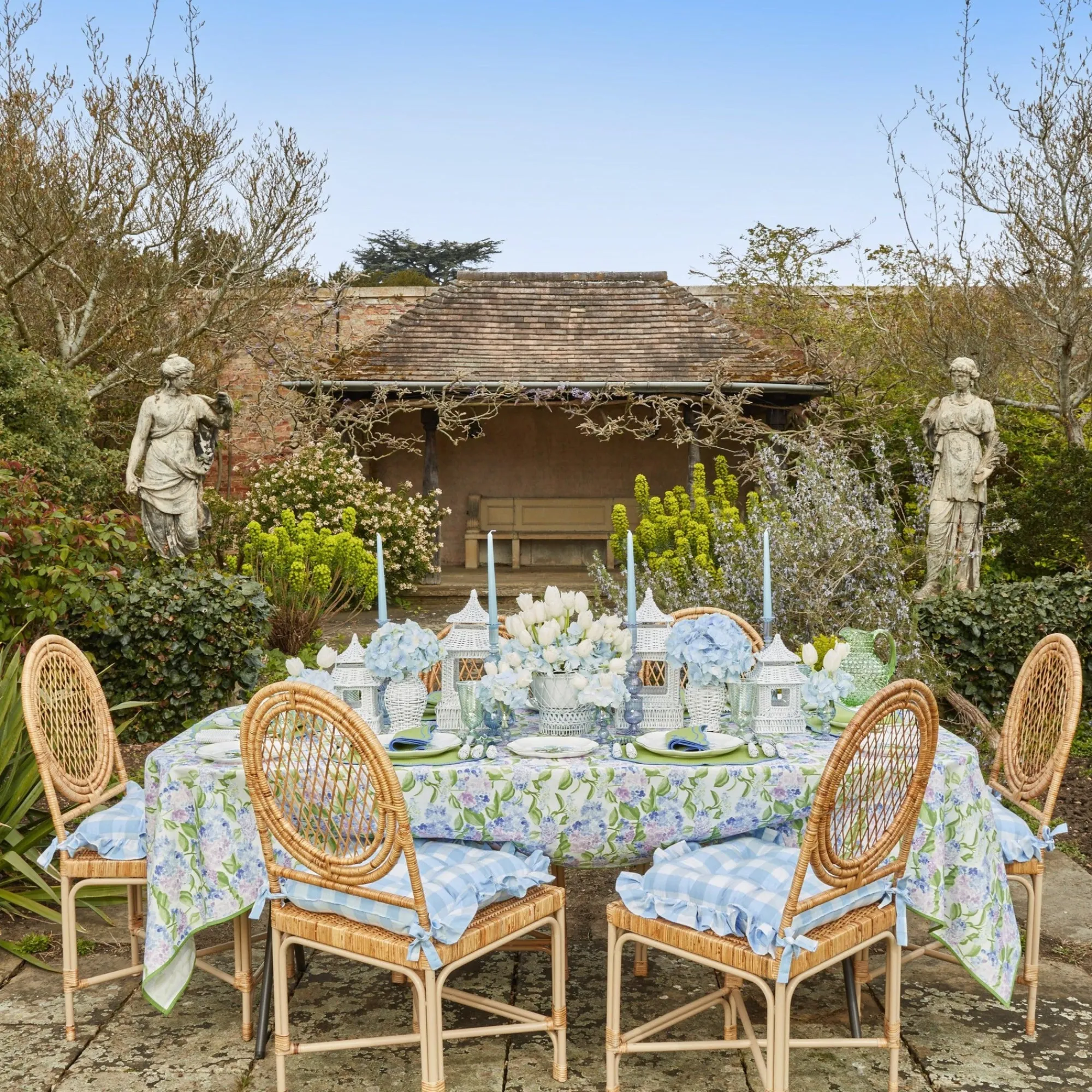 delphine_blue_candle_hold_4.webp Outlet Delphine Blue Candle Holders (Pair) Candle Holders