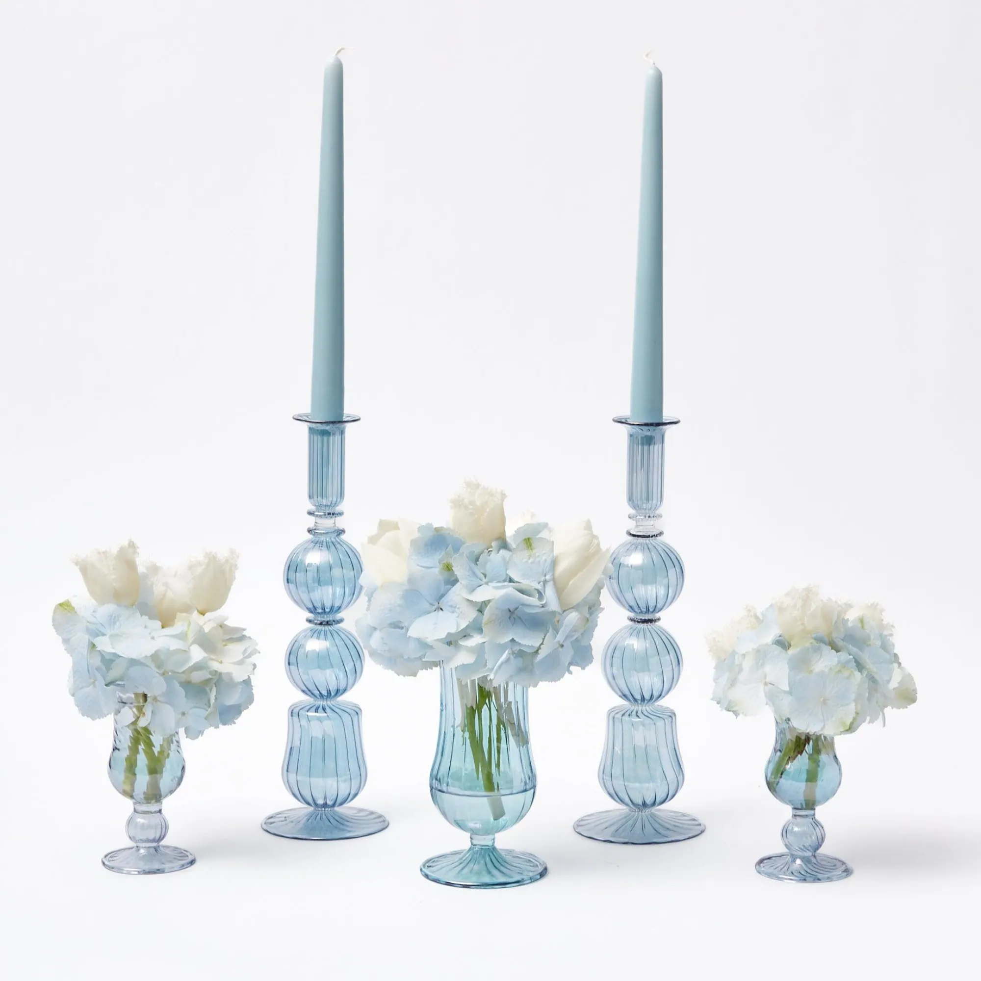 delphine_blue_candle_hold_5.webp Outlet Delphine Blue Candle Holders (Pair) Candle Holders
