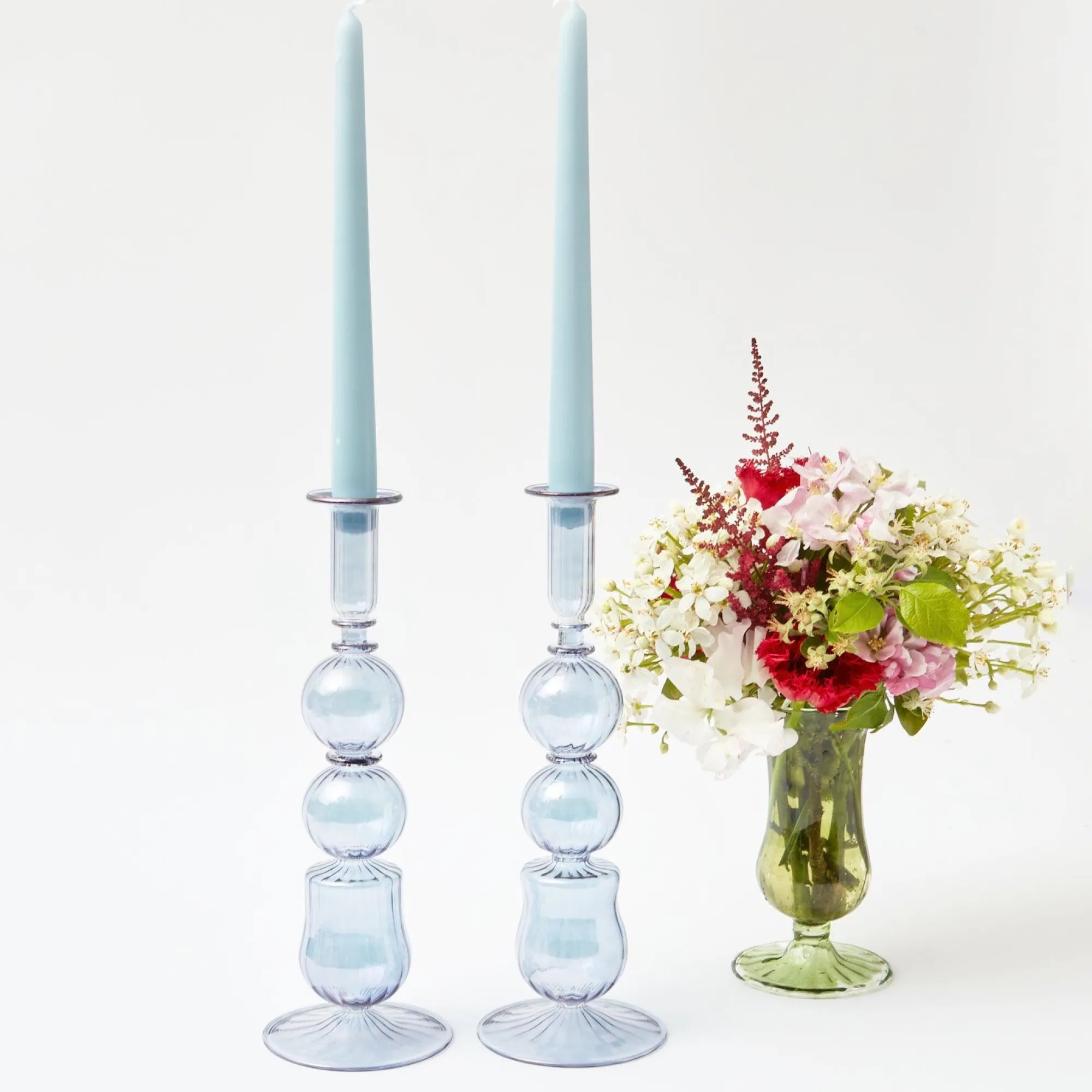 delphine_blue_candle_hold_7.webp Outlet Delphine Blue Candle Holders (Pair) Candle Holders