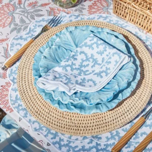 Online Edie Blue Coral Napkins (Set Of 4) Napkins