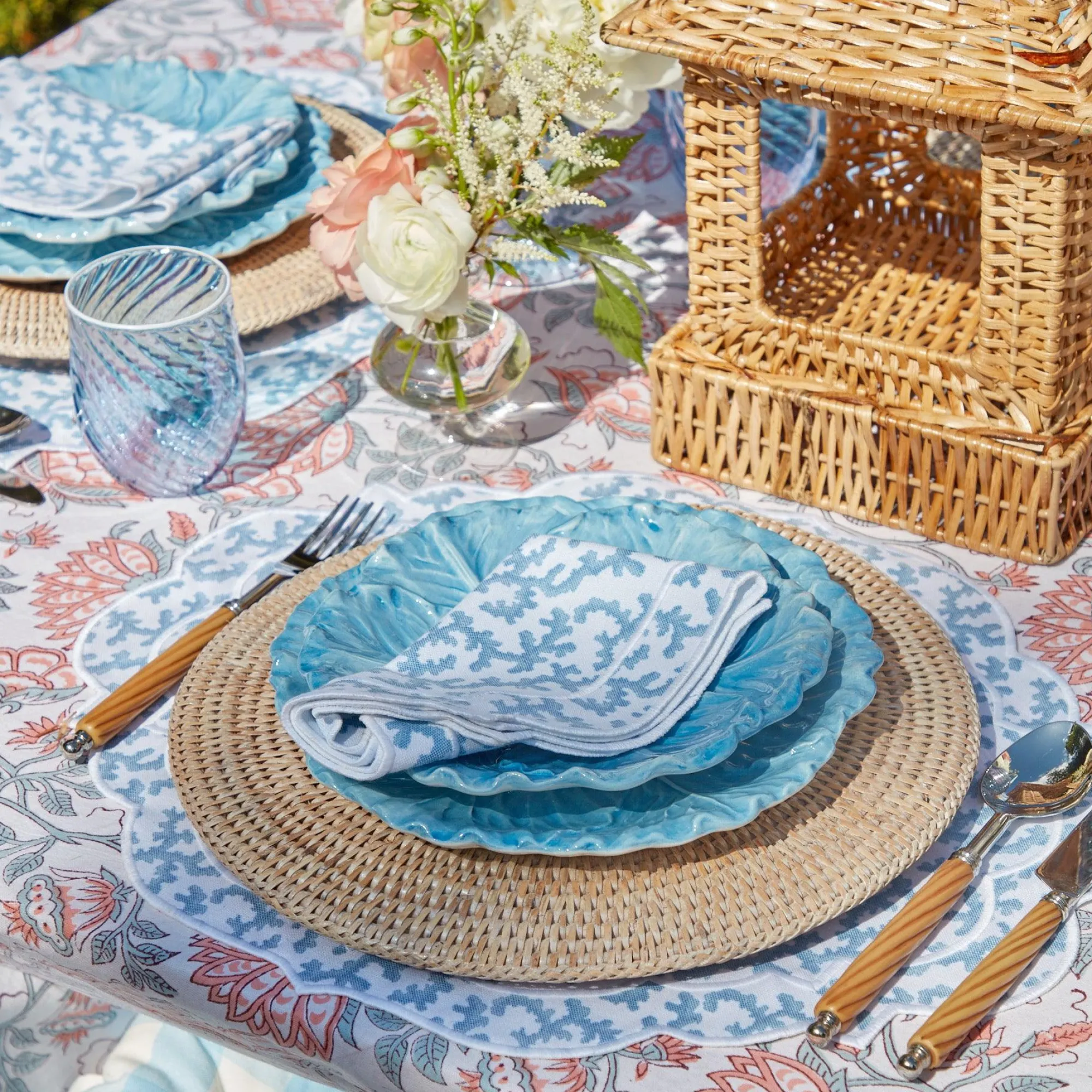edie_blue_coral_napkins_s_7.webp Online Edie Blue Coral Napkins (Set Of 4) Napkins