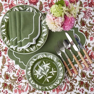 Fashion Edie Moss Green Napkins (Set Of 4) Napkins