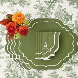 Fashion Edie Moss Green Napkins (Set Of 4) Napkins