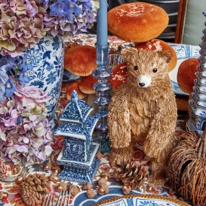 Clearance Elodie Blue Candle Holder Set Candlescapes