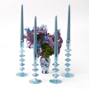 Clearance Elodie Blue Candle Holder Set Candlescapes