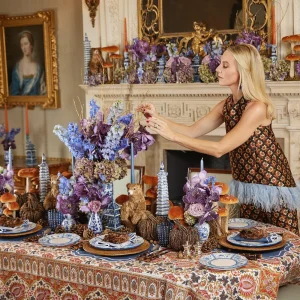 Clearance Elodie Blue Candle Holder Set Candlescapes