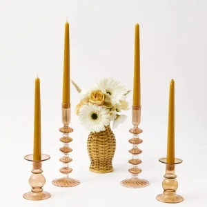Store Elodie Chestnut Candle Holder (Pair) Candle Holders