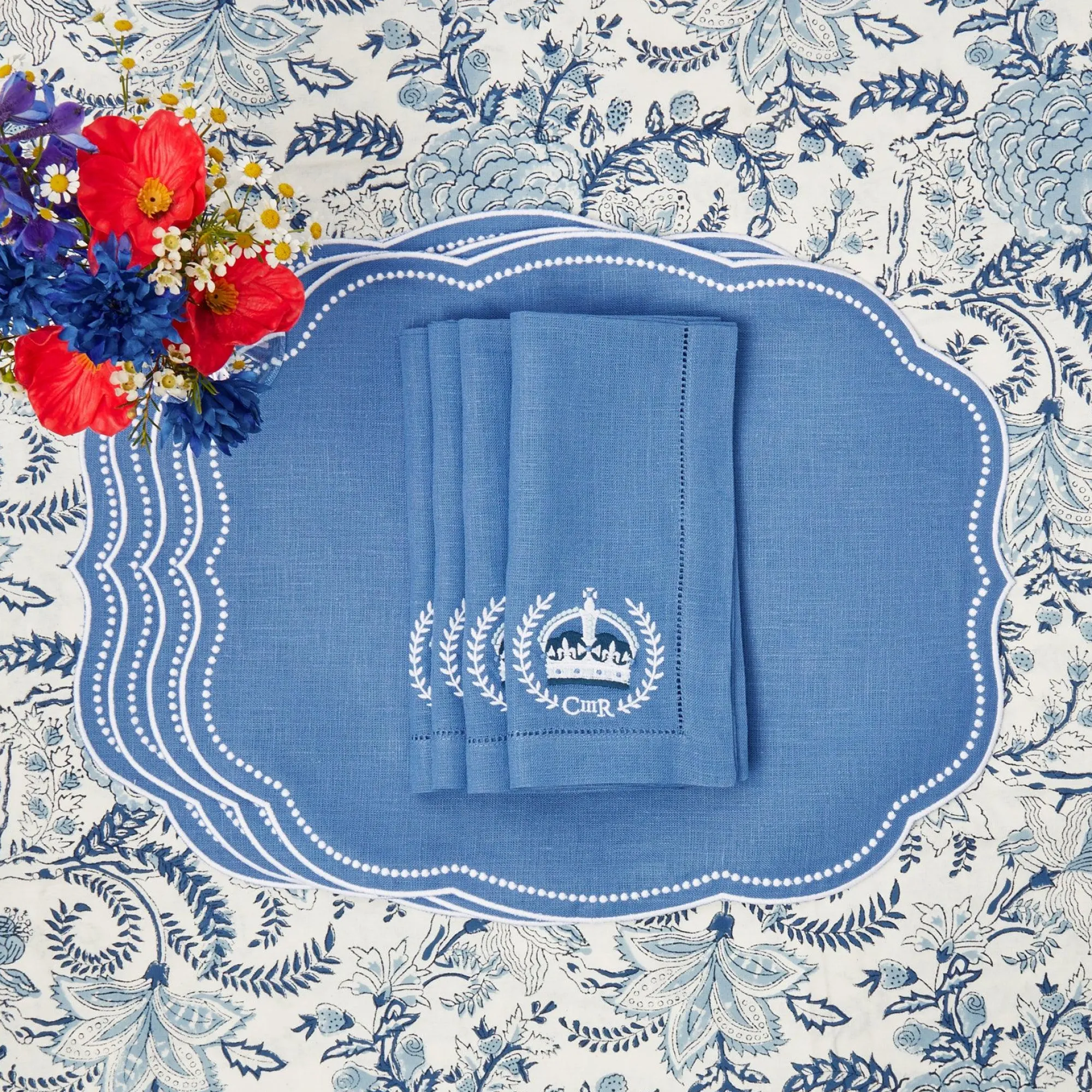eloise_blue_placemats__co_1.webp Flash Sale Eloise Blue Placemats & Coronation Napkins (Set Of 4) Table Linen Sets