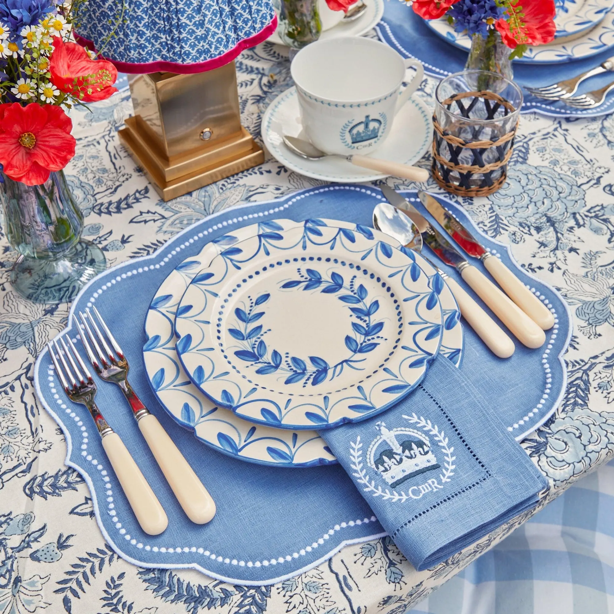 eloise_blue_placemats__co_9.webp Flash Sale Eloise Blue Placemats & Coronation Napkins (Set Of 4) Table Linen Sets