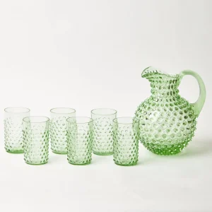 Outlet Emerald Hobnail Glasses & Jug Set Jugs