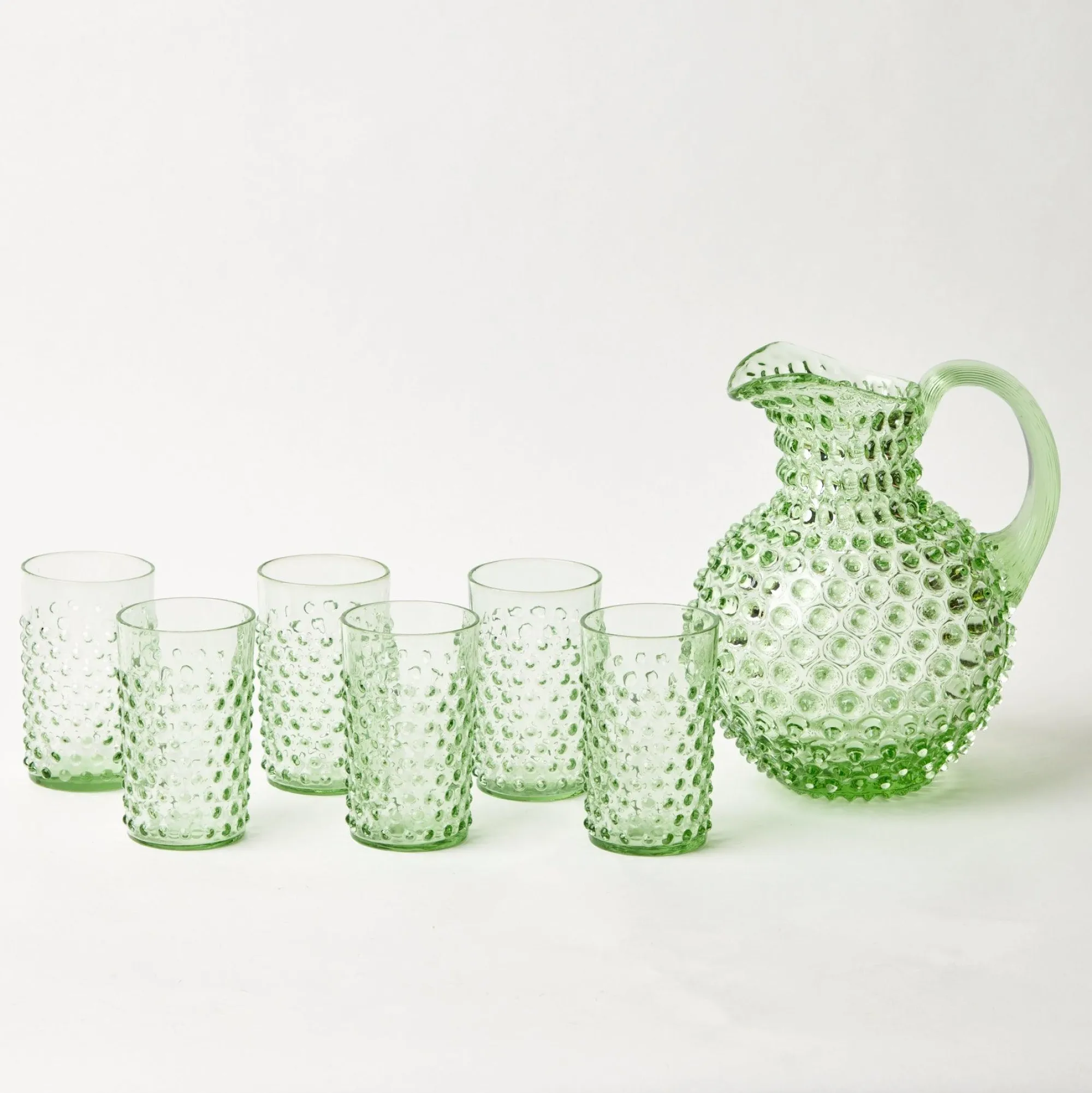 emerald_hobnail_glasses___0-2.webp Outlet Emerald Hobnail Glasses & Jug Set Jugs