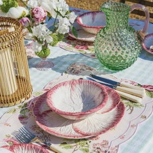 Outlet Emerald Hobnail Jug With Rose Handle & Glasses (Set Of 6) Jugs