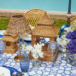 Discount Extra Large Natural Rattan Pagoda Lantern Rattan Tableware