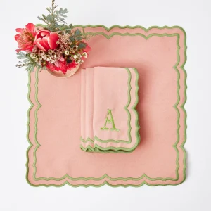 Hot Fleur Pink Napkins (Set Of 4) Napkins