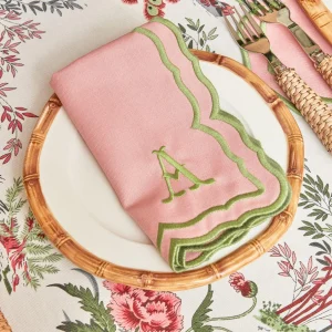 Hot Fleur Pink Napkins (Set Of 4) Napkins