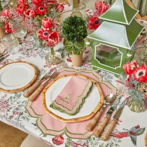 Hot Fleur Pink Napkins (Set Of 4) Napkins