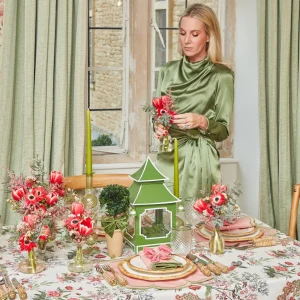 Fashion Fleur Pink Placemats & Napkins (Set Of 4) Table Linen Sets