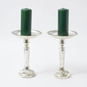 Fashion Forest Green Pillar Candles (Pair) Candles