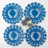 Discount French Blue Garland Dinner & Starter Plates (Set Of 8) Crockery Sets