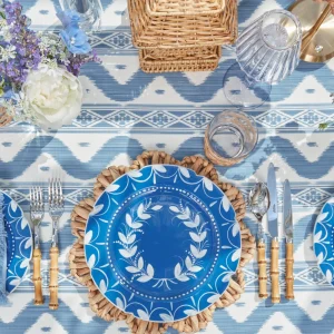 Discount French Blue Garland Dinner & Starter Plates (Set Of 8) Crockery Sets