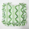 Store Frilled Green Ikat Seat Pad Cushion Cushions