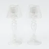 Shop Glass Lantern Tea Light Holder (Pair) - 24Cm Pagodas & Lanterns