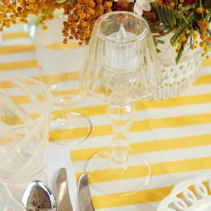 Cheap Glass Lantern Tea Light Holder (Pair) - 24Cm Candle Holders