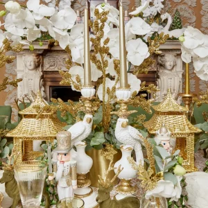 Sale Gold Rattan Pagoda Lantern Candle Holders