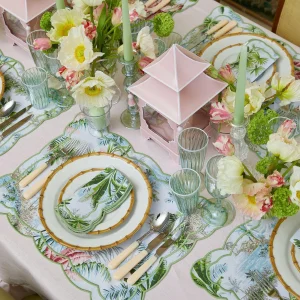 Online Green & White Rim Water Glasses (Set Of 4) Glasses