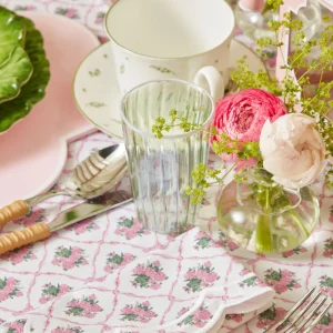 Online Green & White Rim Water Glasses (Set Of 4) Glasses