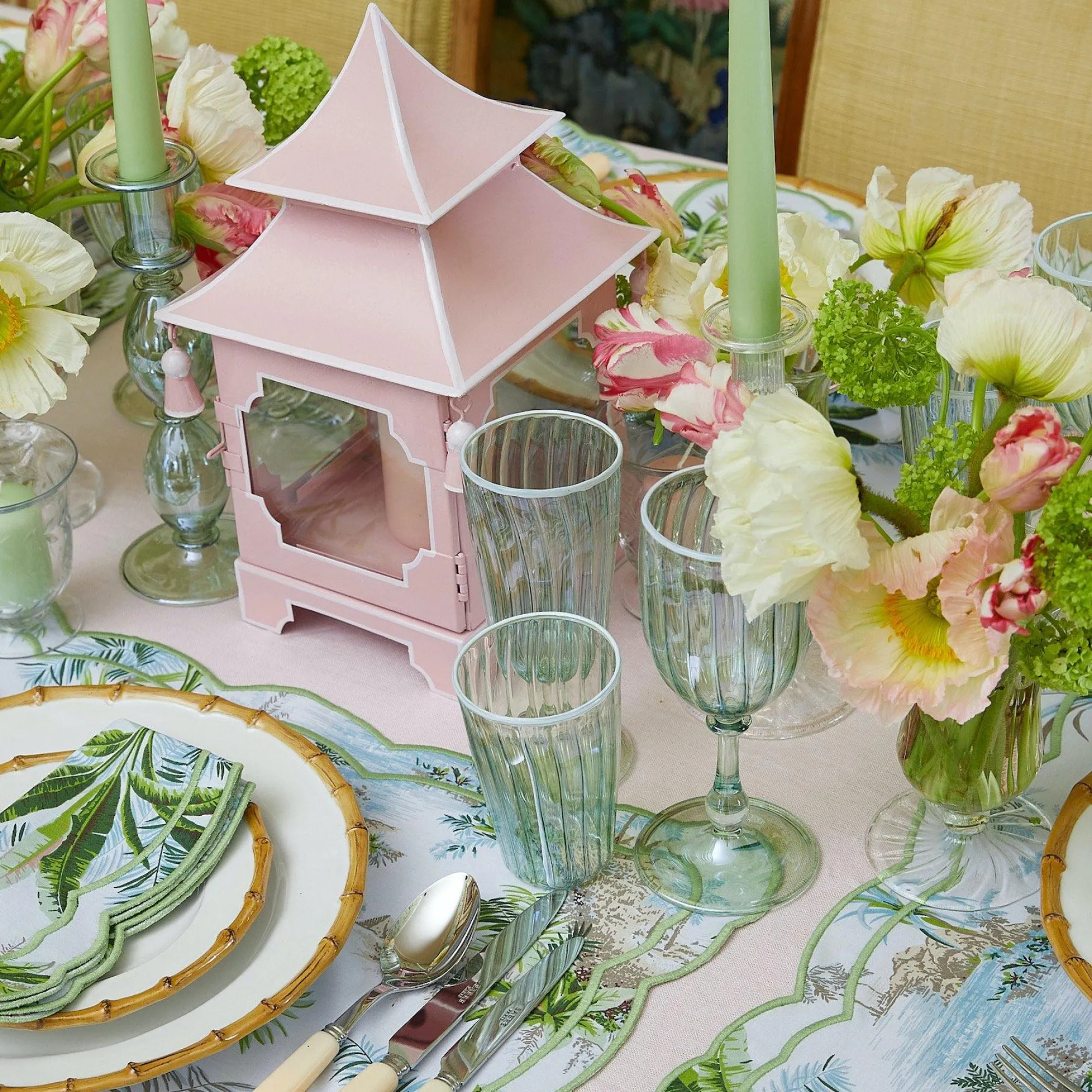 green__white_rim_water_gl_21.webp Online Green & White Rim Water Glasses (Set Of 4) Glasses