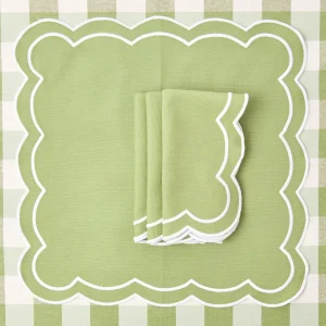 Best Green Applique Napkins (Set Of 4) Napkins