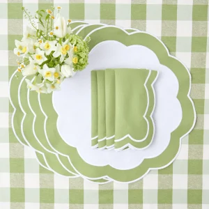 Best Green Applique Napkins (Set Of 4) Napkins