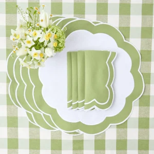 Best Green Applique Napkins (Set Of 4) Napkins