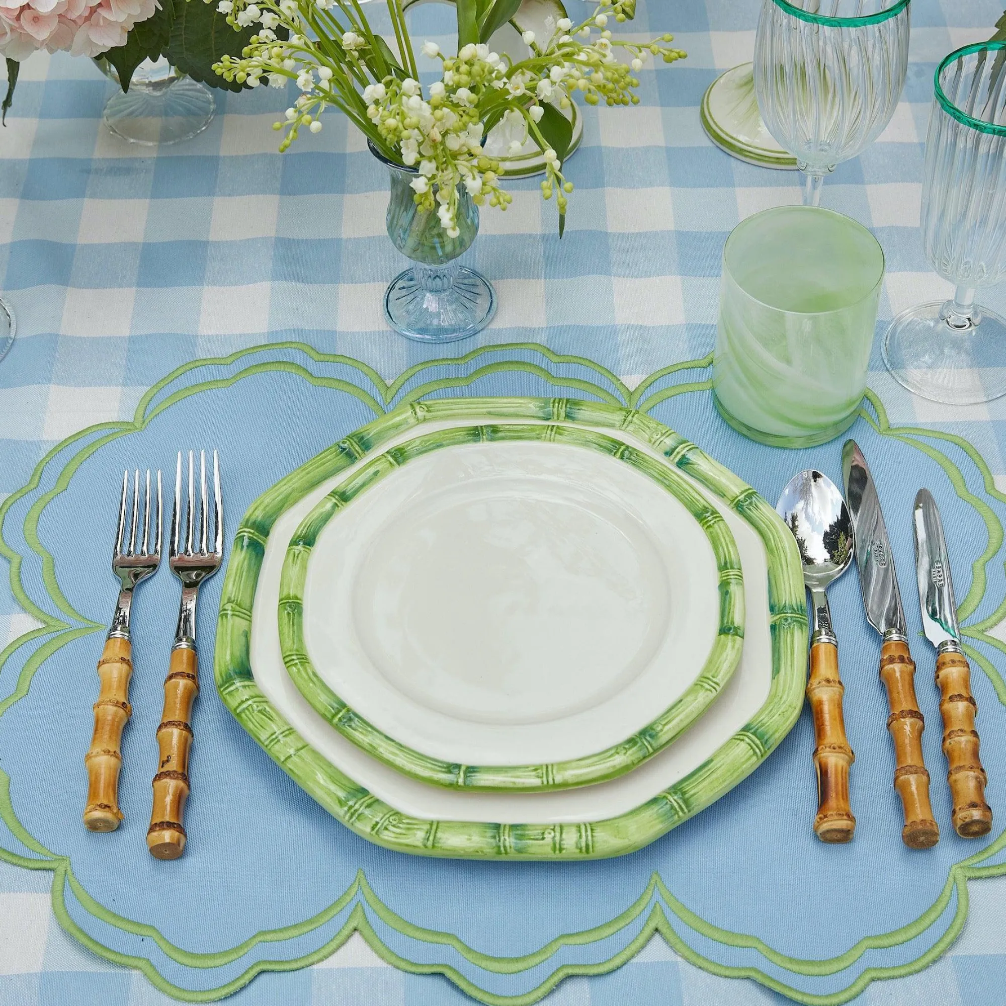 green_geometric_bamboo_st_10-1.webp Cheap Green Geometric Bamboo Starter Plate Bamboo Crockery