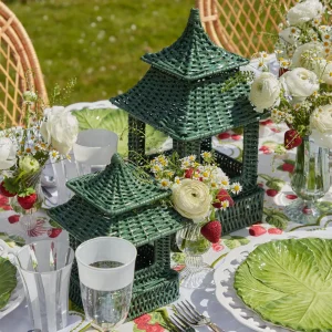 Fashion Green Rattan Pagoda Lantern Pagodas & Lanterns