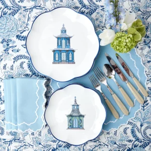 Best Green Scalloped Pagoda Starter Plate Starter Plates