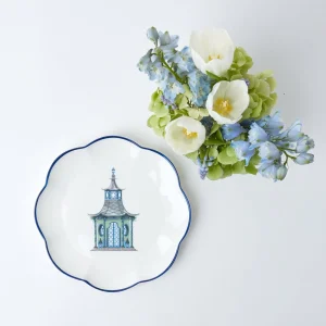 Best Green Scalloped Pagoda Starter Plate Starter Plates