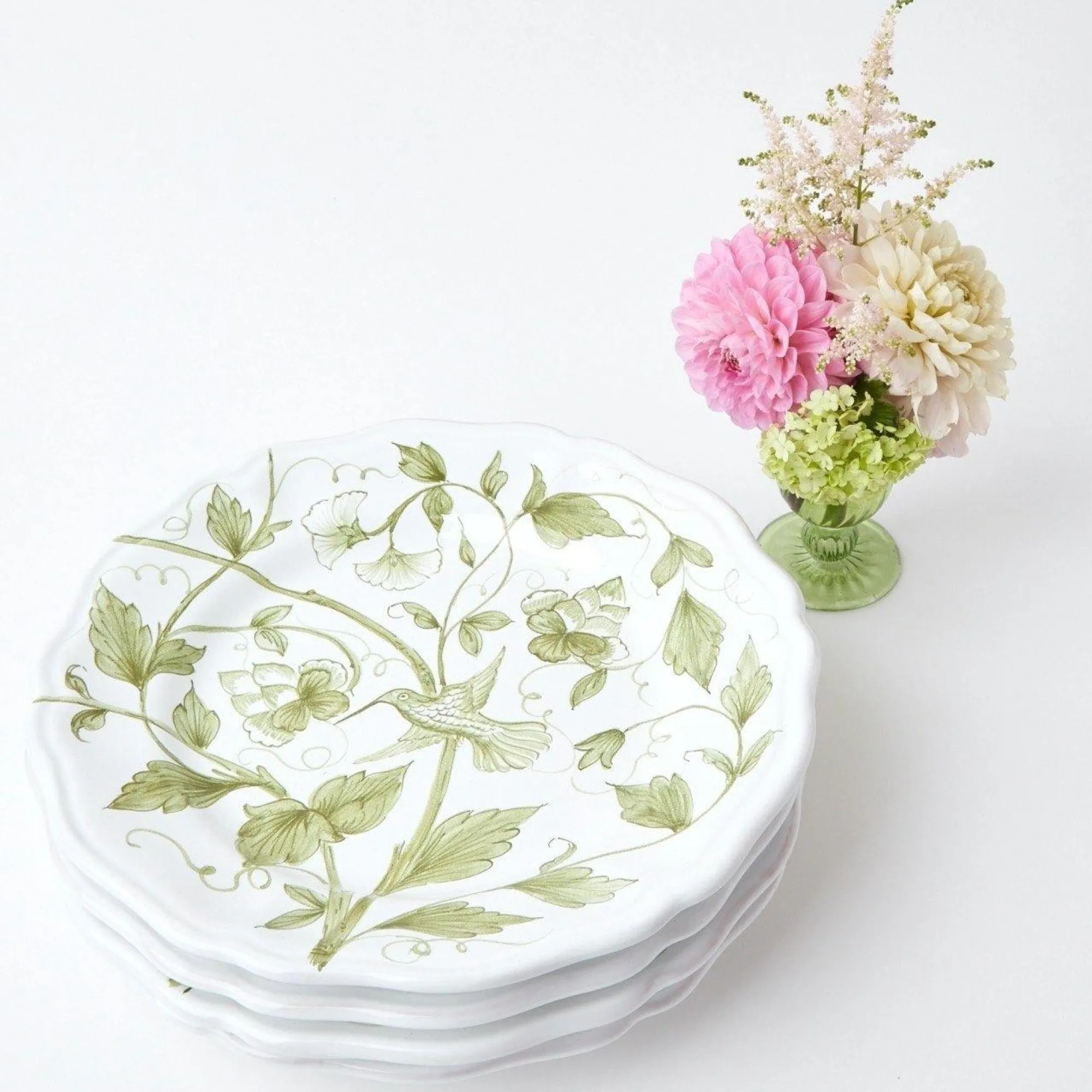 hand_painted_hummingbird__18-1.webp Shop Hand Painted Hummingbird Dinner Plate Dinner Plates