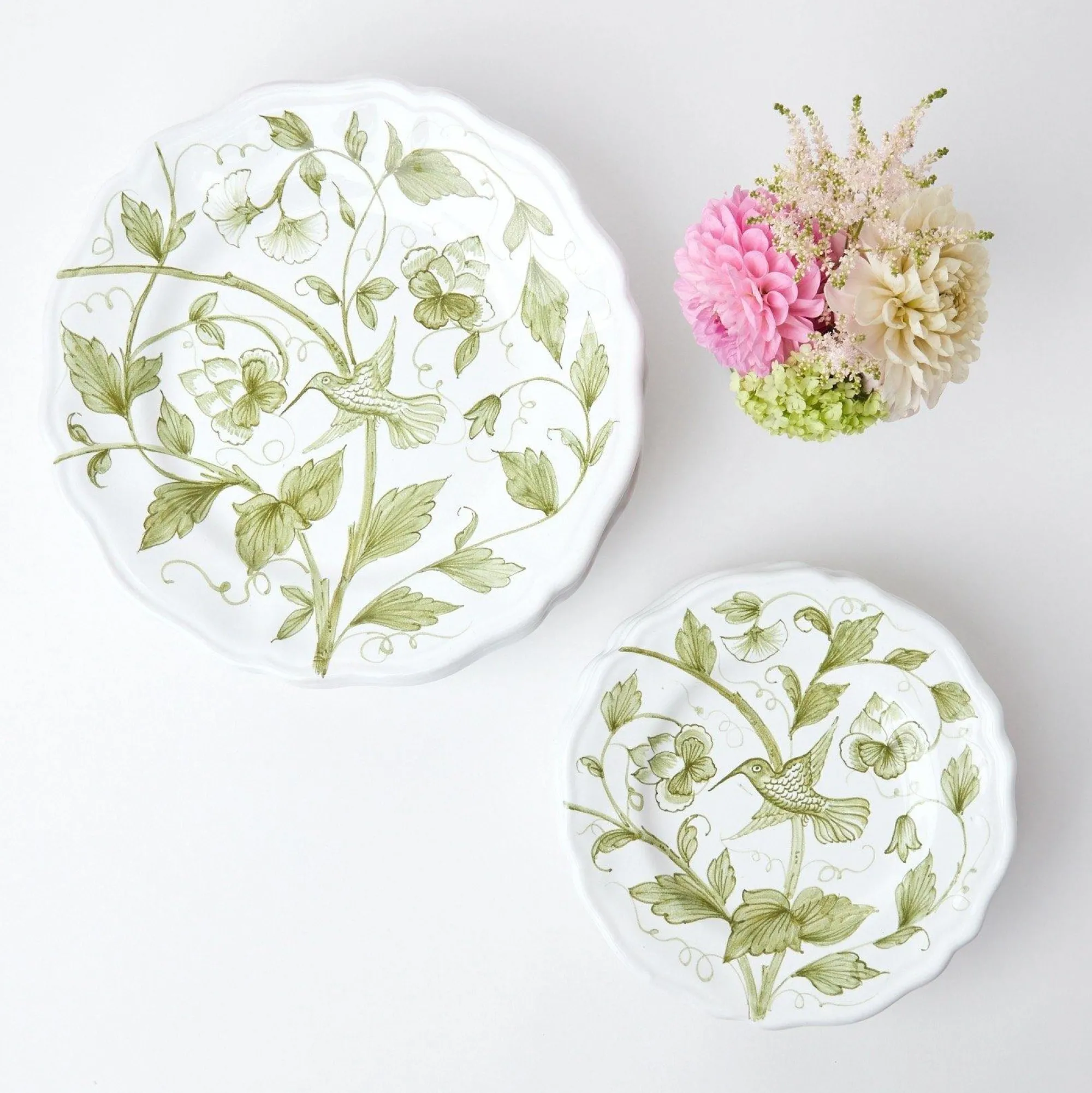 hand_painted_hummingbird__25.webp Shop Hand Painted Hummingbird Dinner Plate Dinner Plates