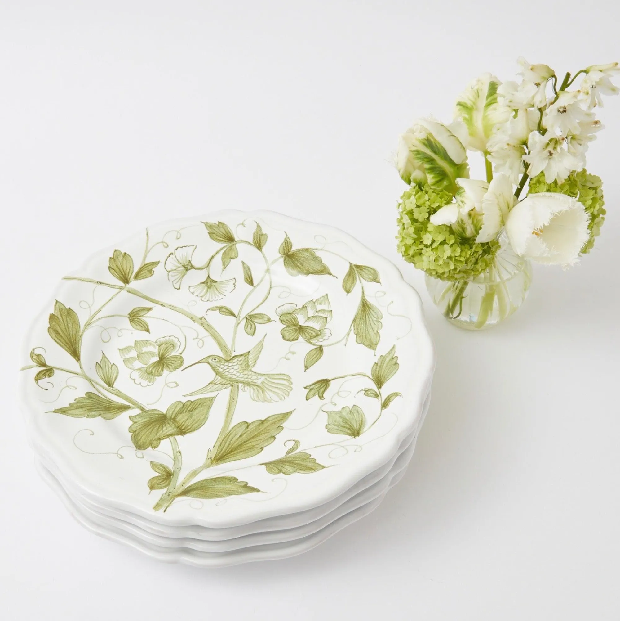 hand_painted_hummingbird__5-1.webp Shop Hand Painted Hummingbird Dinner Plate Dinner Plates