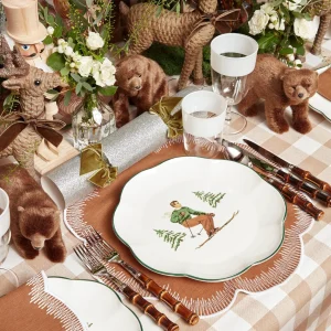 Hot Heidi & Hans Skier Dinner Plate (Set Of 4) Dinner Plates