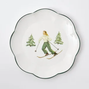Hot Heidi & Hans Skier Dinner Plate (Set Of 4) Dinner Plates