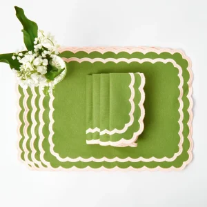 Flash Sale Isla Green & Pink Placemats & Napkins (Set Of 4) Table Linen Sets