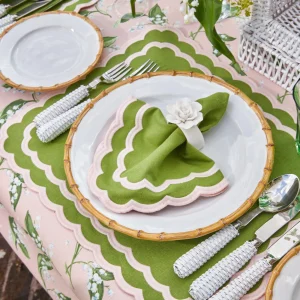 Flash Sale Isla Green & Pink Placemats & Napkins (Set Of 4) Table Linen Sets