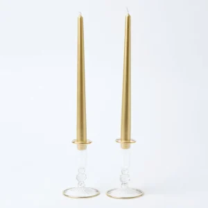 Flash Sale Joy Gold Fluted Candle Holder (Pair) Candle Holders