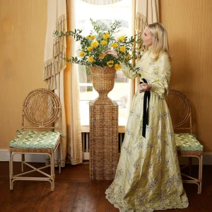 Discount Liliana Scalloped Rattan Urn Vases