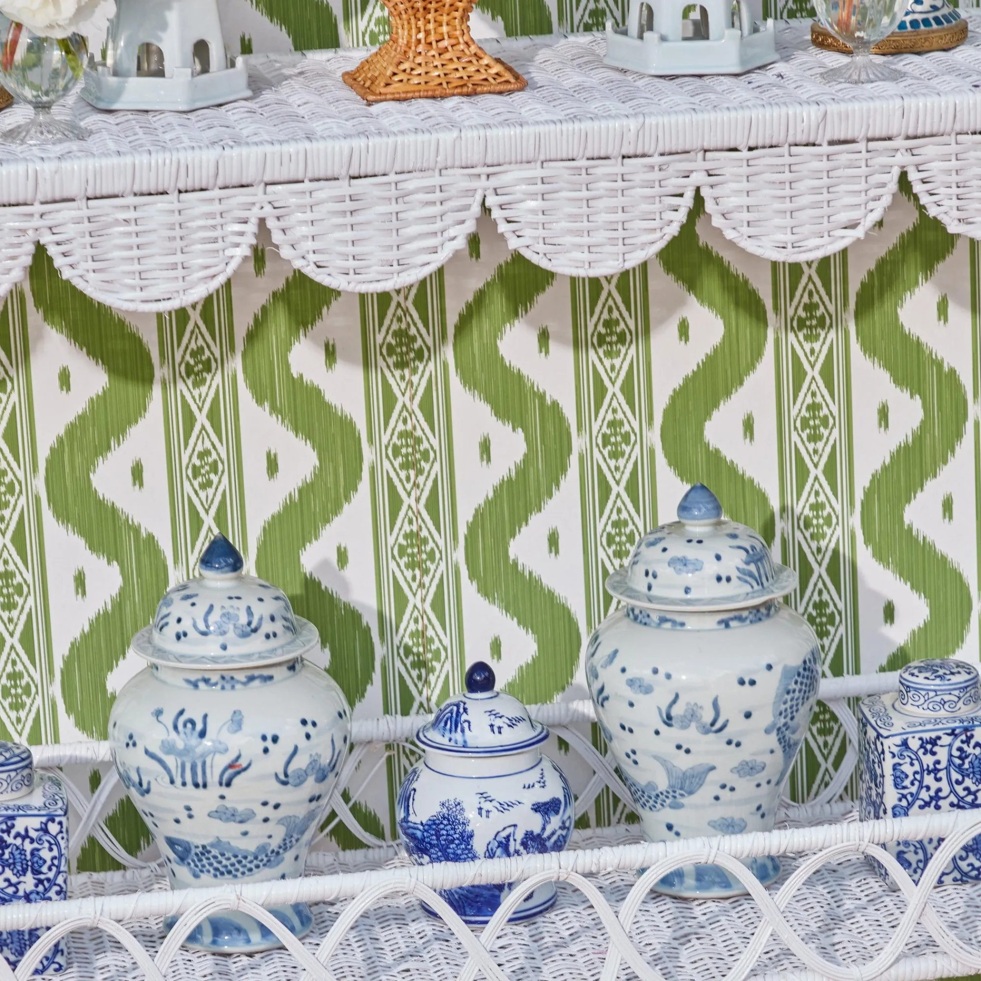 madeleine_white_rattan_sc_2.webp New Madeleine White Rattan Scalloped Console Table Tables