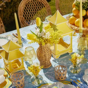 Clearance Mini Yellow Pagoda Lantern (Pair) Pagodas & Lanterns